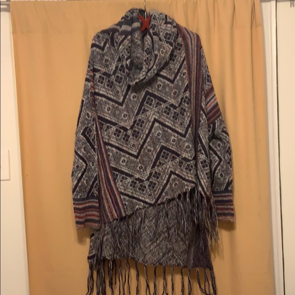Free People Poncho Sweater